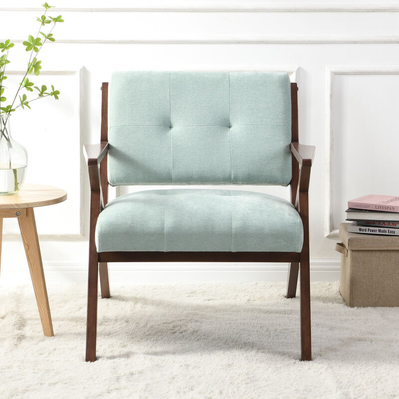Merax Mid-Century Modern Accent Chair with Plush Cushions