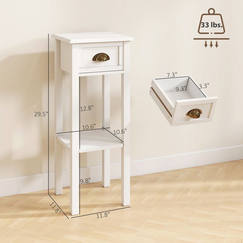 Hivvago 2-Piece Side Table Set with Storage Drawer image number 2