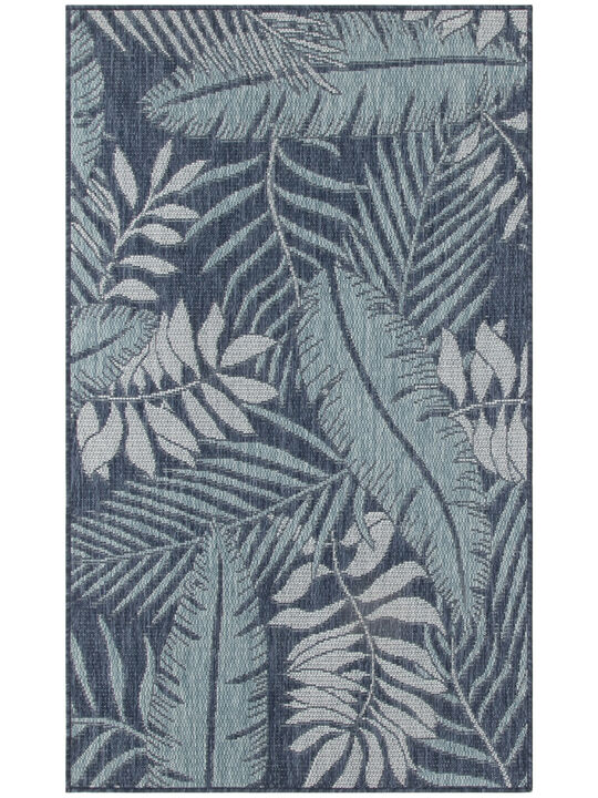 Garden Oasis GOA02 Navy 3' x 5' Rug