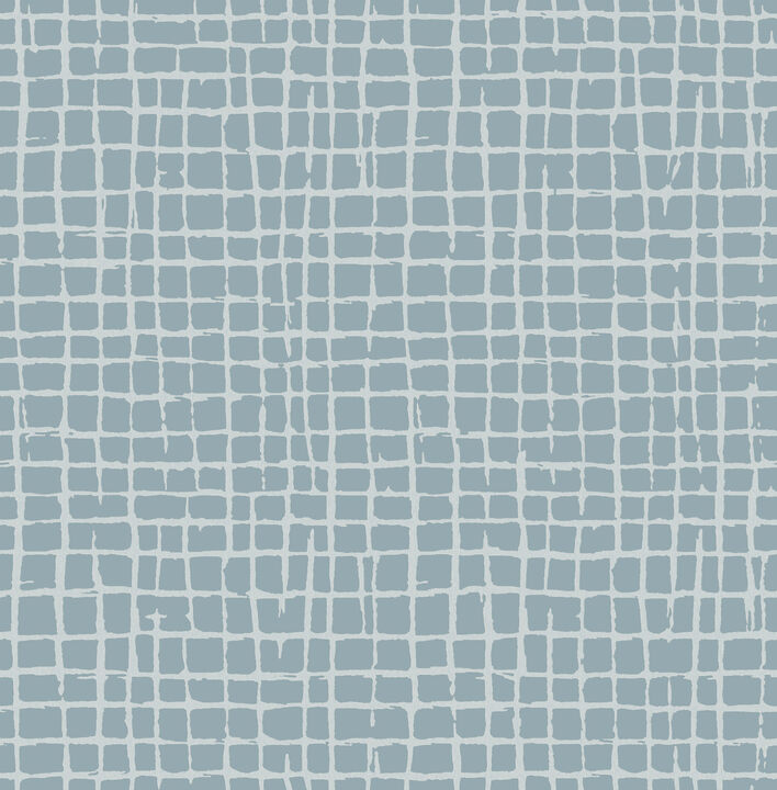 Albin Sky Blue Gridline Wallpaper (Set of 2)