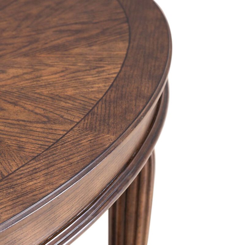 Liberty Furniture Allington Demilune Sofa Table for Living Room - Satin Sienna image number 5