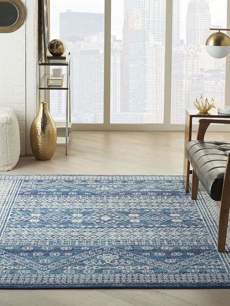 Passion PSN27 Navy/Blue 5'3" x 7'3" Rug image number 7