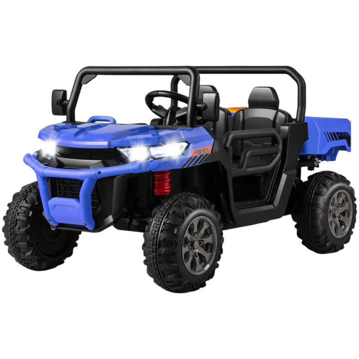 Kids 24V Electric Ride On Car with Dump Bed and Remote Control