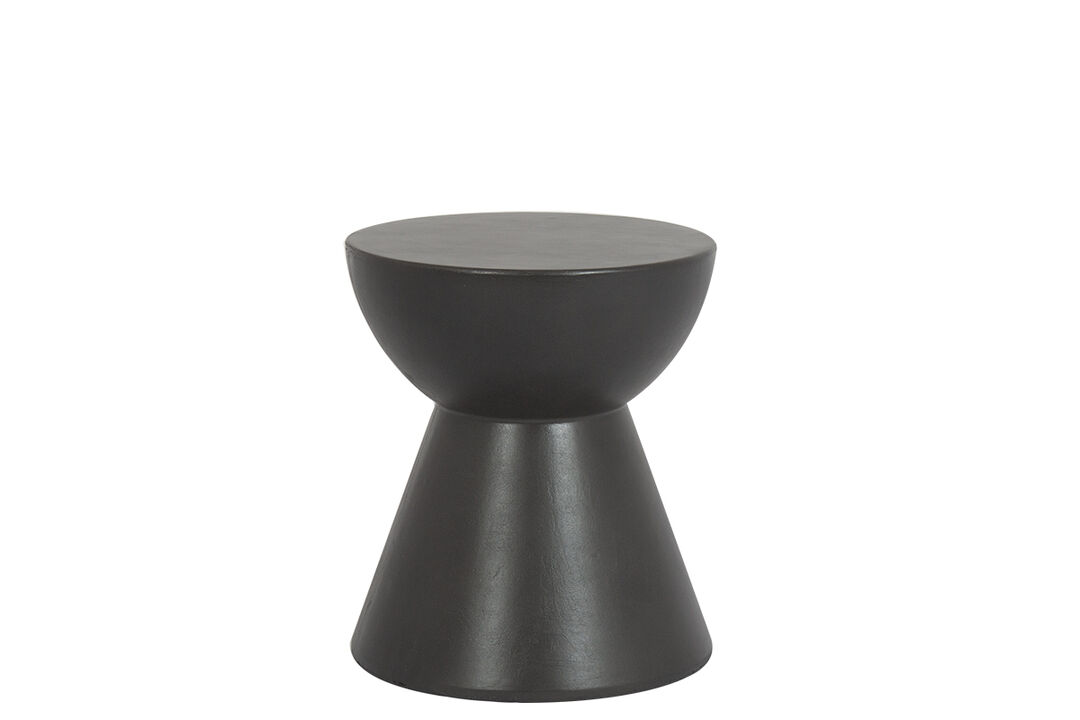 GRC Round End Table, Dark Gray Finish