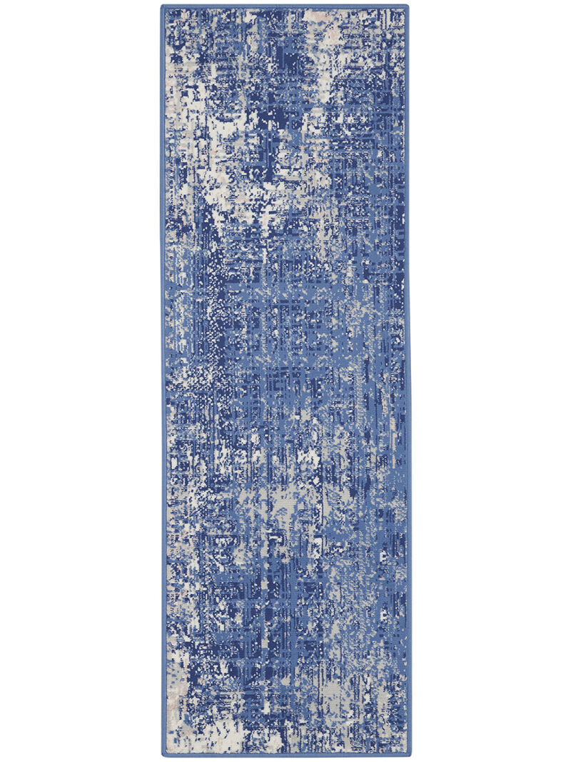 Whimsicle WHS08 Blue/Ivory 2' x 8' Rug