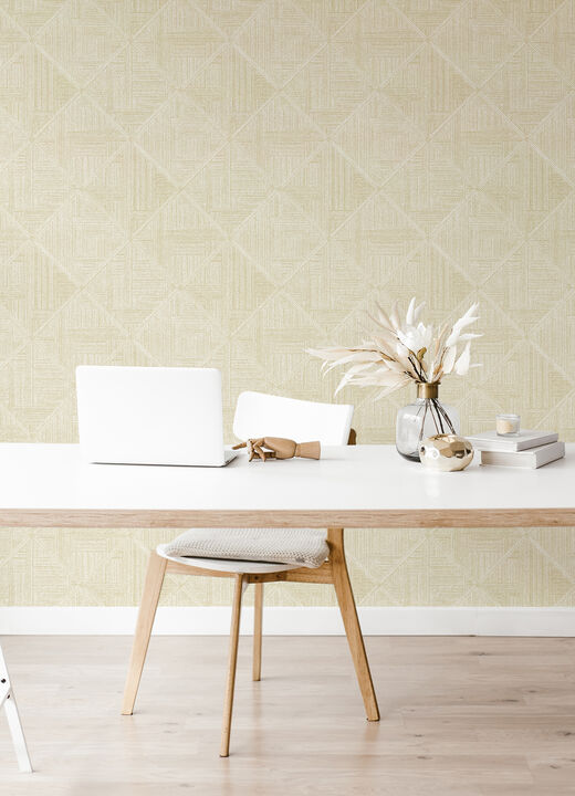 Cade Yellow Geometric Wallpaper