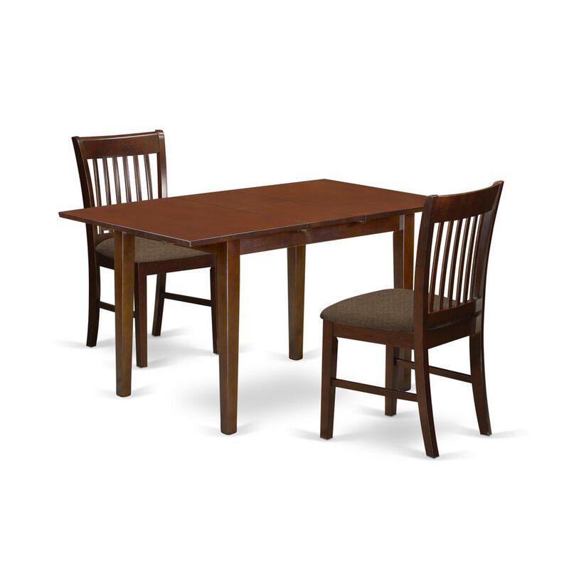 3 Pc dinette set- Table with a 12in leaf and 2 Dining Chairs