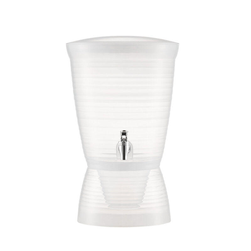 Plastic Juice Beverage Dispenser with Ice Chamber and Spigot for Parties and Events image number 0