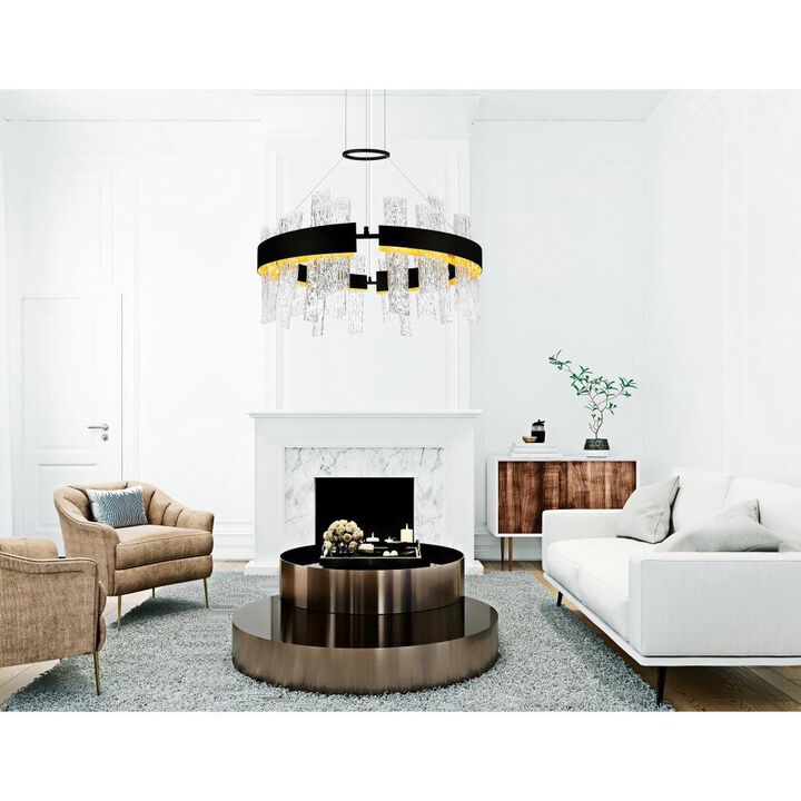 Guadiana 24 in LED Black Chandelier