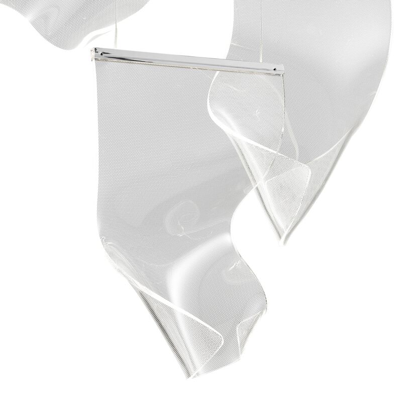 Acrylic Lace Chandelier Chrome Acrylic Integrated LED Dimmable