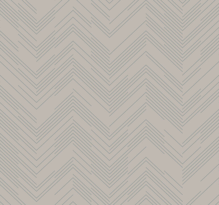 Polished Chevron Taupe & Silver Wallpaper