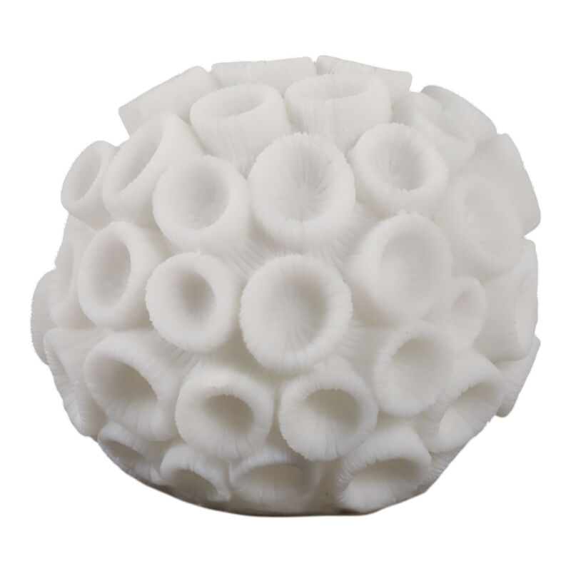 6" Round Coral Orb, Ivory image number 3