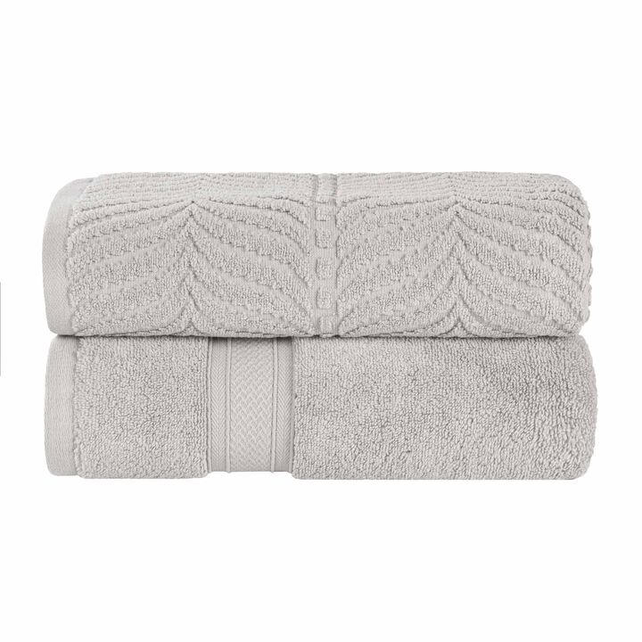 Plush Jacquard Cotton Bath Sheets Set of 2 for Spa-Like Experience