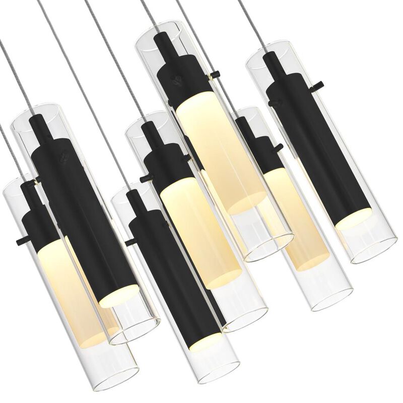 Olinda LED Integrated Black Chandelier