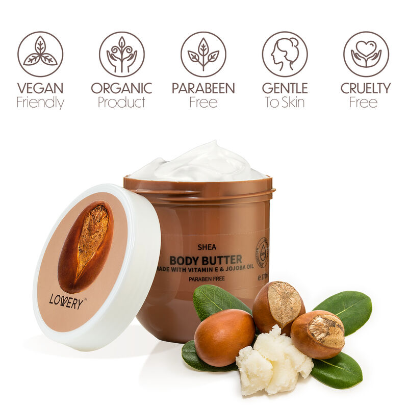 Lovery Shea Body Butter - Ultra Hydrating Shea Butter Body Cream image number 1