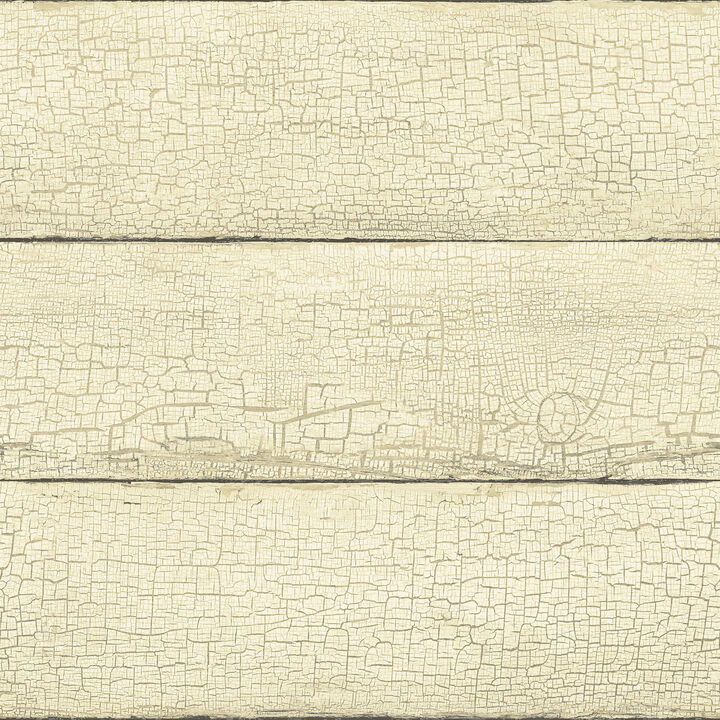 Morgan Wheat Distressed Wood Wallpaper
