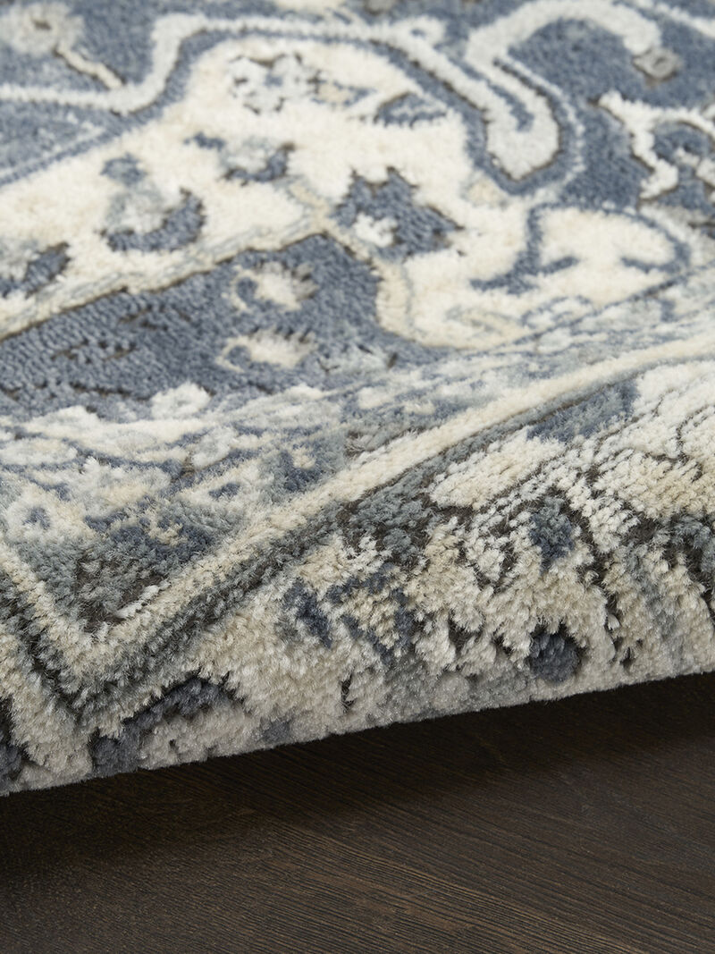 Quarry QUA18 Navy/Ivory 2'2" x 10' Rug image number 4