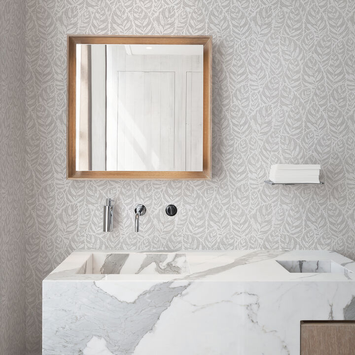 Del Grey Grey Botanical Wallpaper