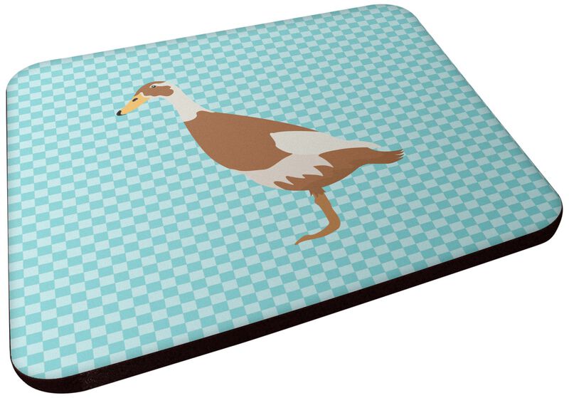 Caroline's Treasures Indian Runner Duck Blue Check Decorative coasters, 3.5, Multicolor