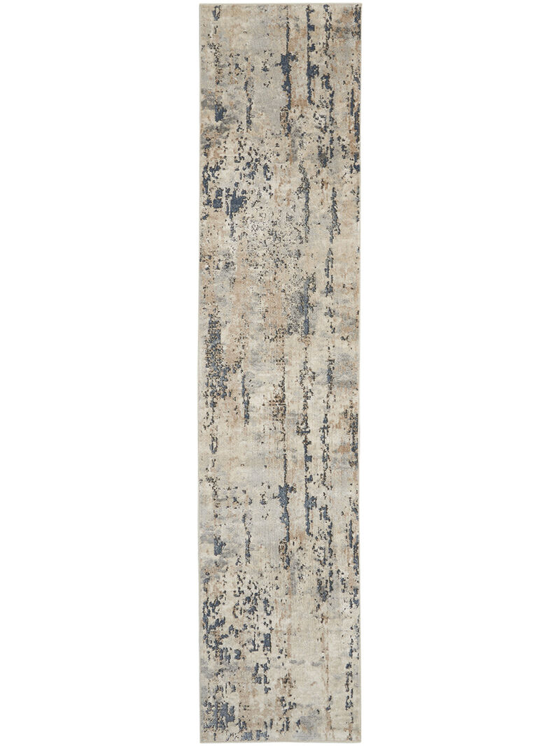 Quarry QUA01 Beige/Gray 2'2" x 7'6" Rug image number 0