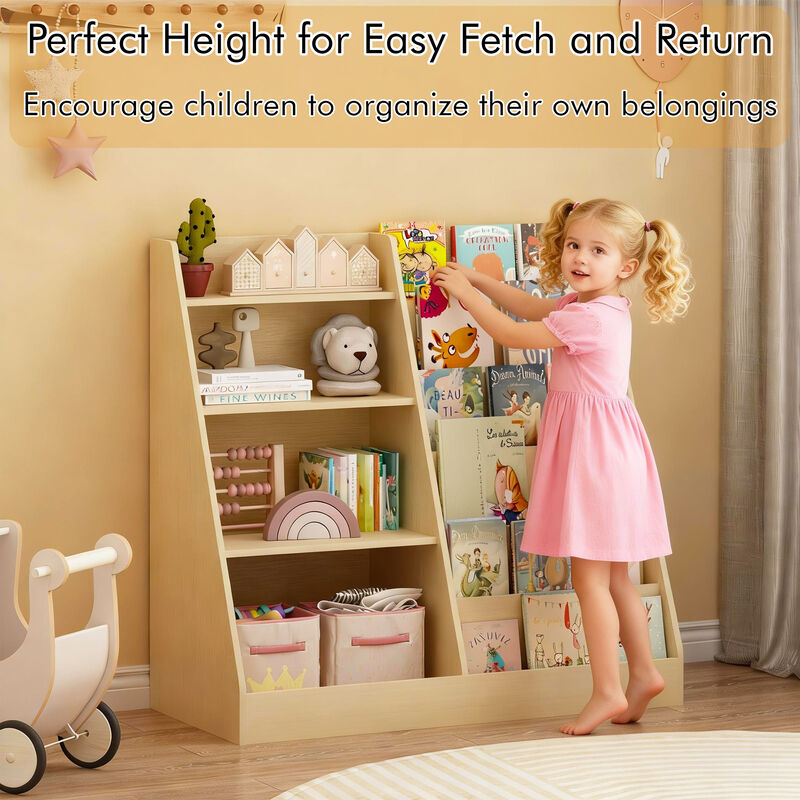 Lizud Wooden Kids Book Shelf image number 5