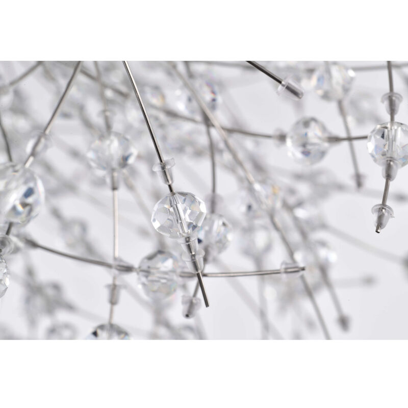 Ivy 8-Light Chrome Clear Beads Firework Pendant Chandelier image number 6