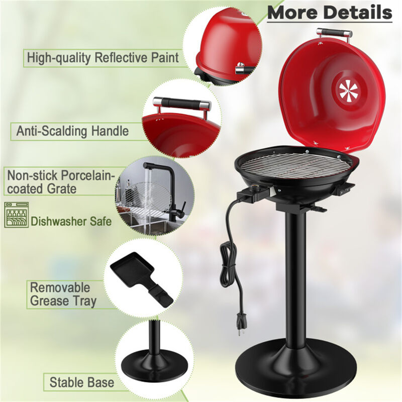 Portable Electric BBQ Grill Compact Outdoor Barbecue for Camping, Picnics, and Tailgating