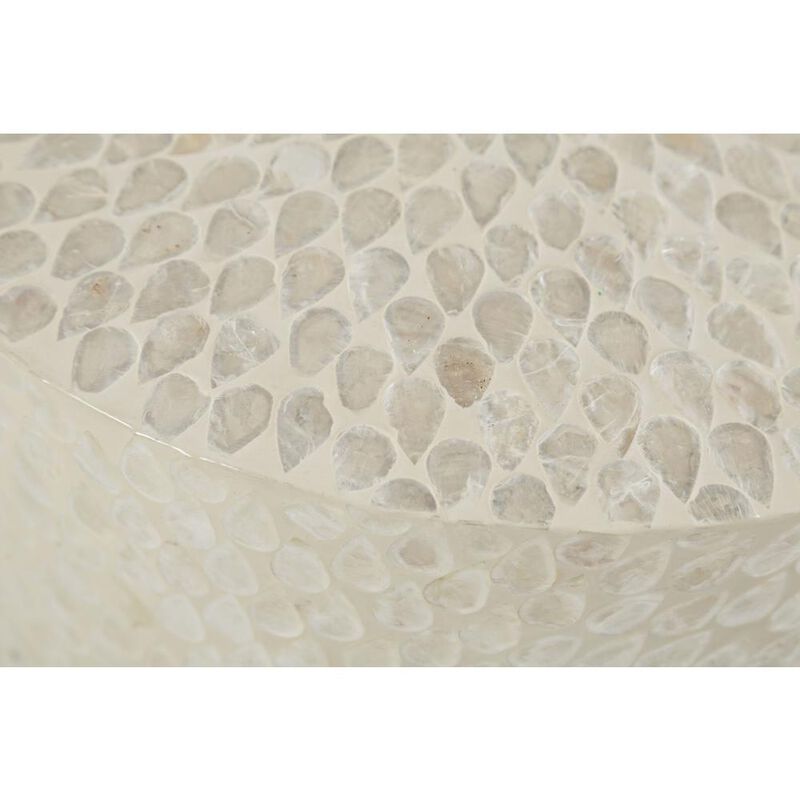 Jofran Round Terrazzo Handcrafted Capiz Shell Accent Table image number 3