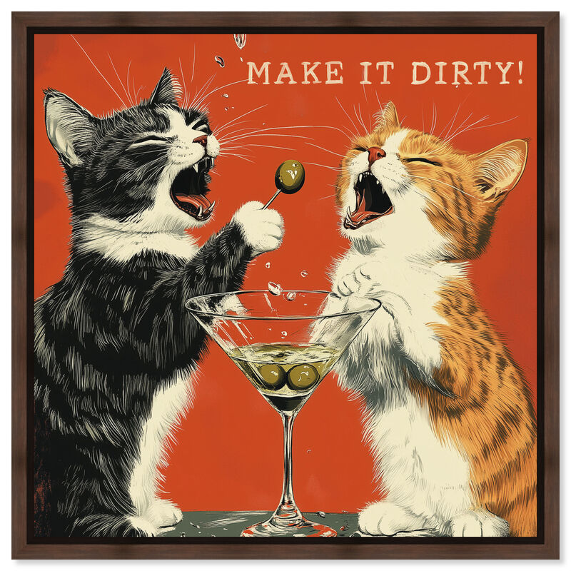 Make It Dirty Animals Canvas Print by Art Remedy image number 0