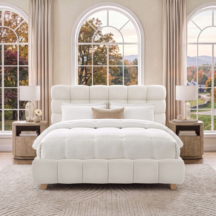 Kler Queen Bed Frame with Upholstered Headboard