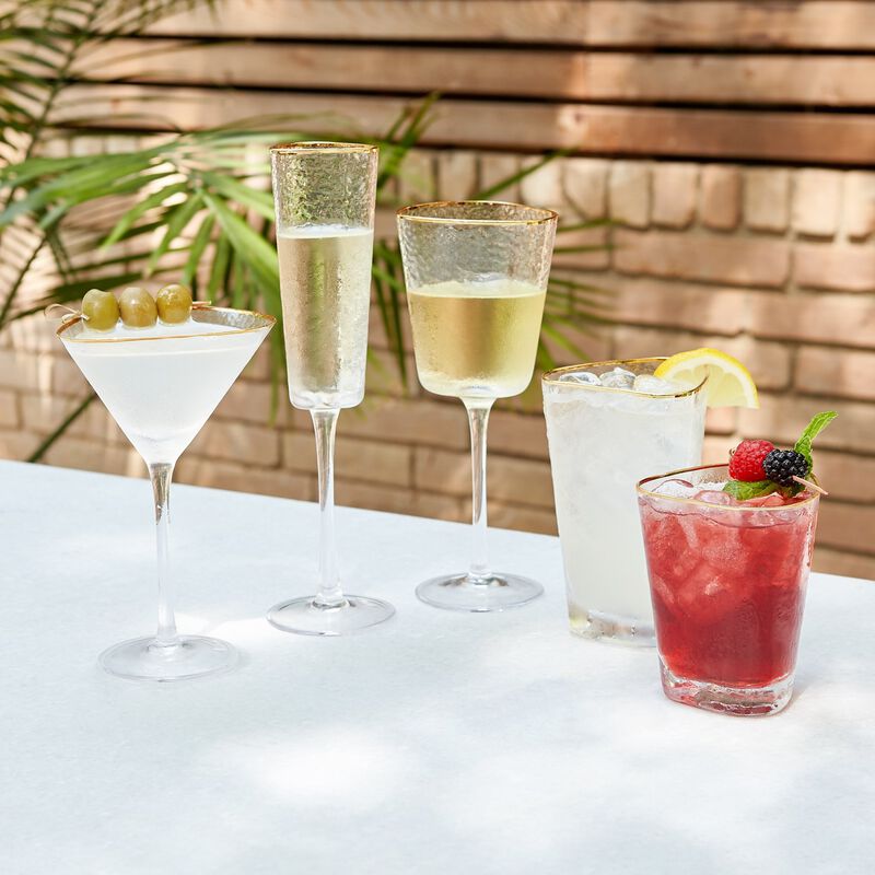 Set of 4 Hammered DOF Glasses