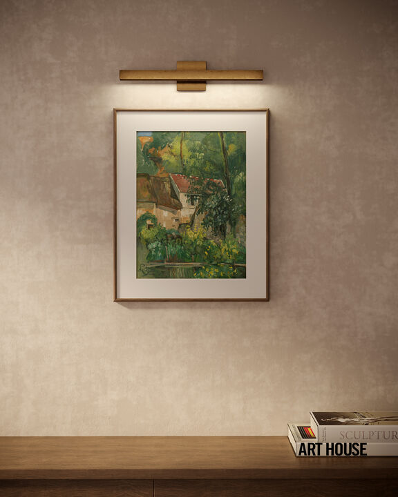 Galleria 23-in Vintage Brass Dimmable LED Wall/Picture Light