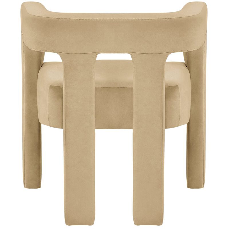 Meridian Furniture Athena Camel Velvet Dining Chair