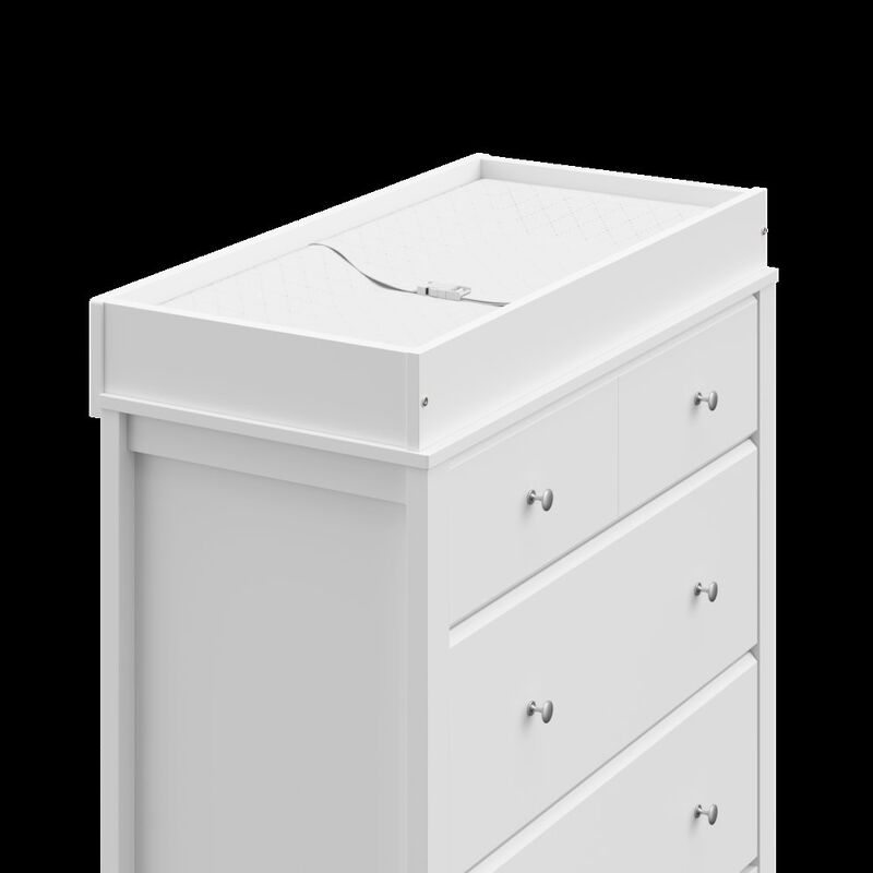 Storkcraft Carmel 3 Drawer Chest with Changing Topper (White)