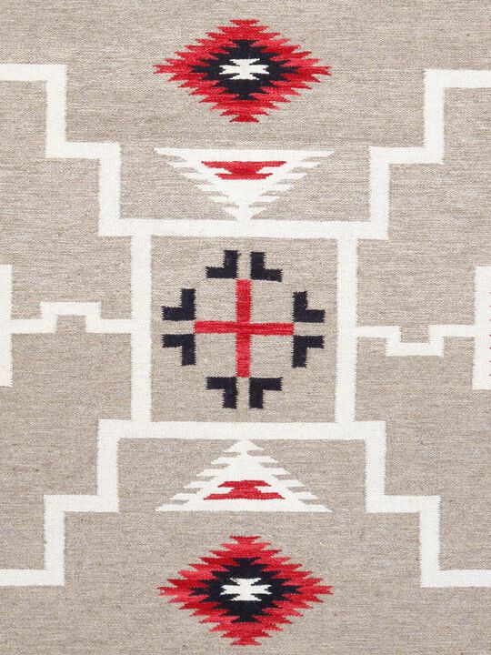 Pasargad Home Tuscany Reversible Wool Mocha Area Rug- 5' 2'' X 6'11''