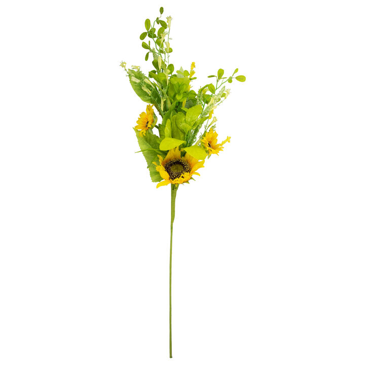 33" Sunflower and Wildflower Artificial Floral Silk Spray