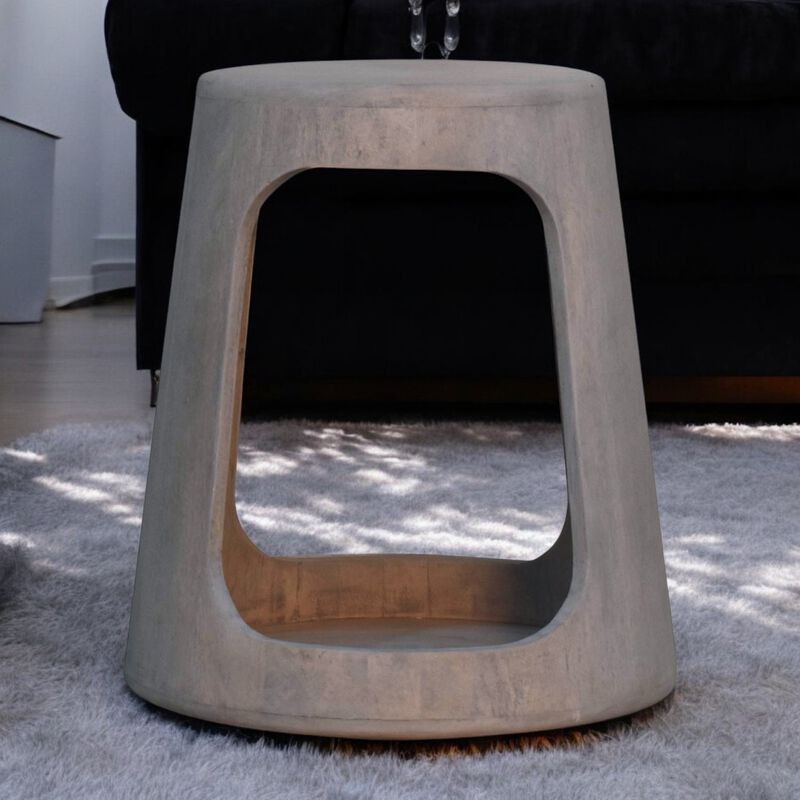 Artisan Furniture Solid Wood Acid Wash Open Side Table