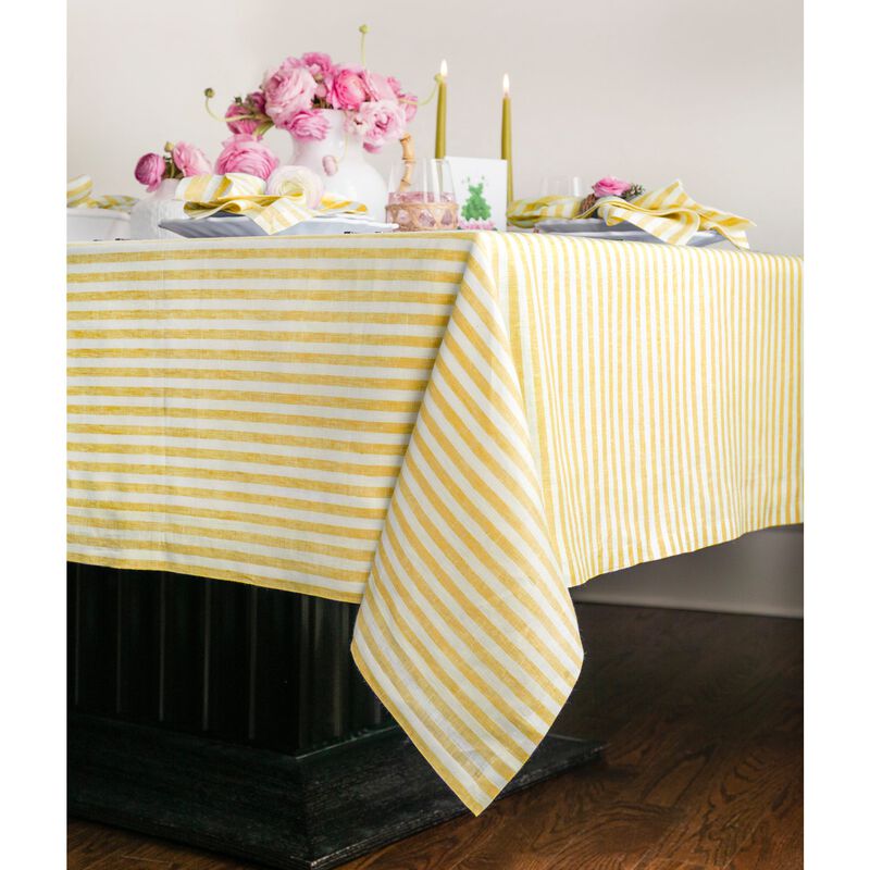 Linen Tablecloth - Amalfi Stripe image number 1