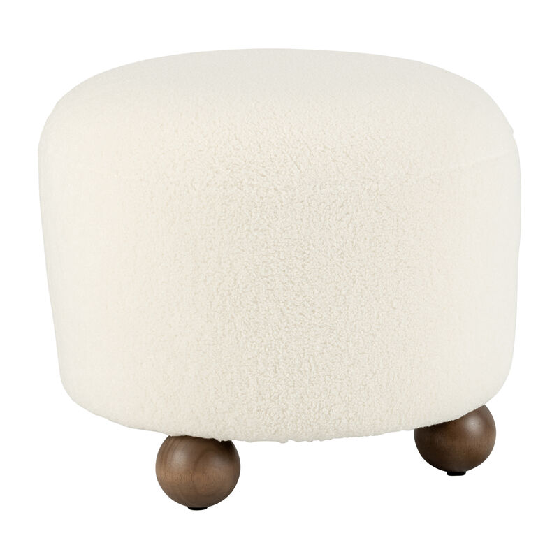 Round Ottoman W/ Ball Feet image number 2