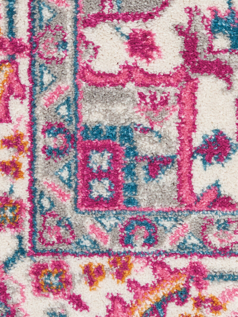 Passion PSN20 Light Gray/Pink 5' x Round Rug image number 5