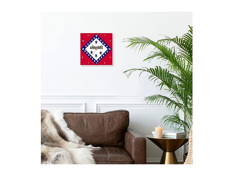 Flag State Arkansas Wall Clock 10 Inch Home Decor image number 2