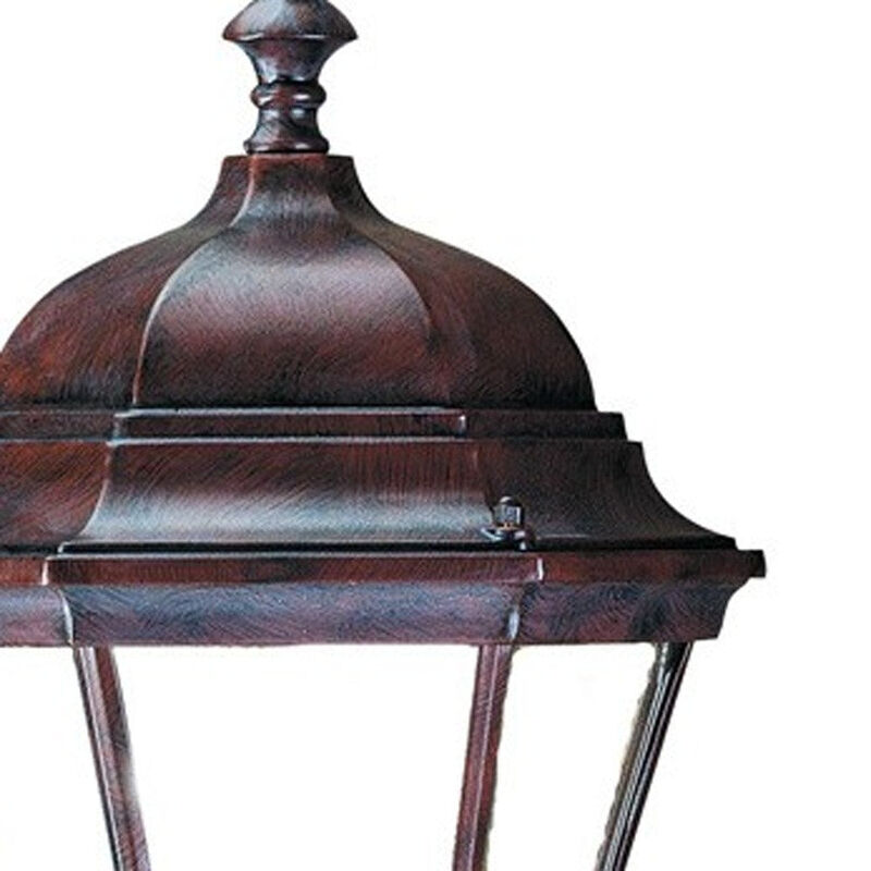 Homezia Dark Brown Ornamental Carousel Lantern Wall Light