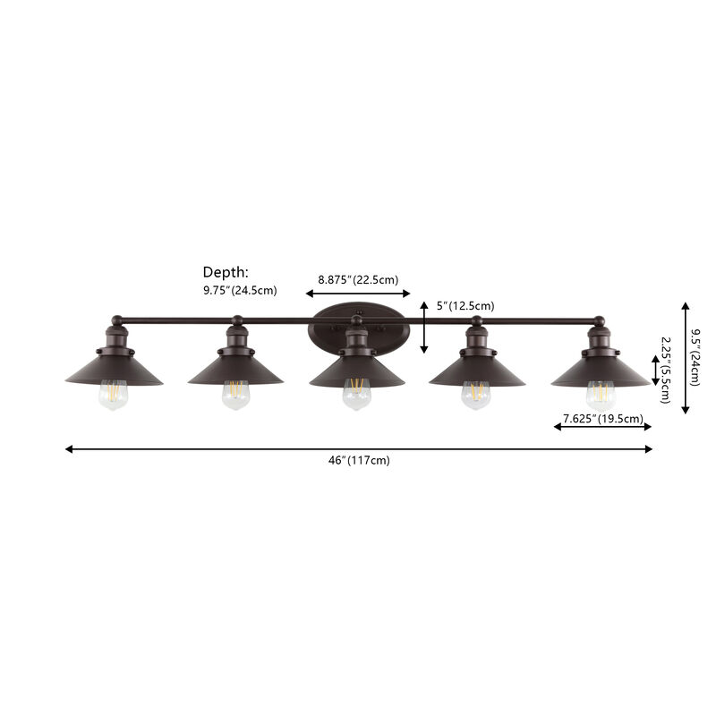 July Industrial Farmhouse Metal Vanity Light