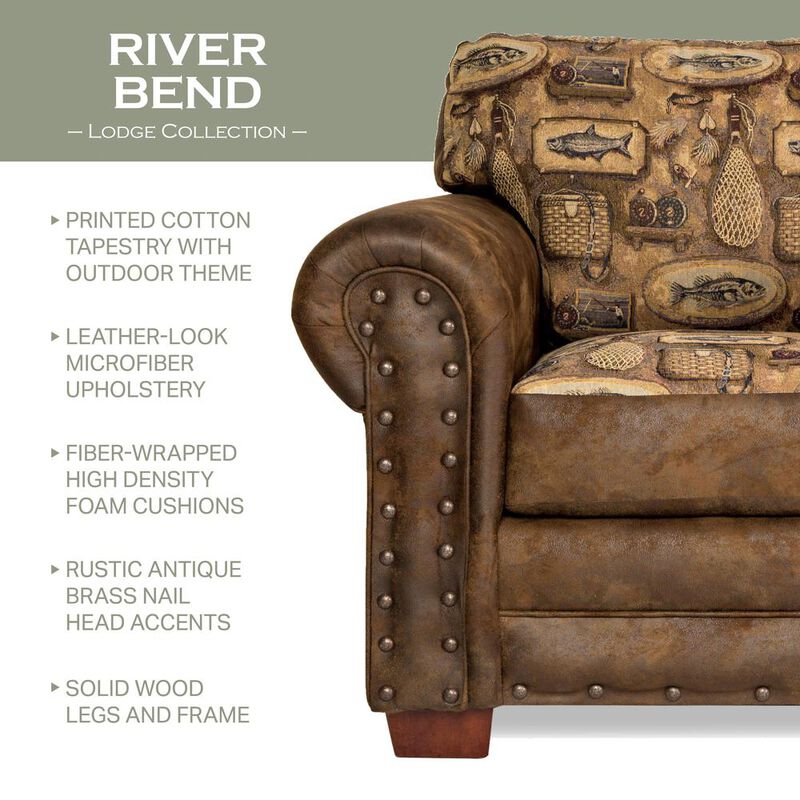American Furniture Classics River Bend Armchairs with Matching Ottoman