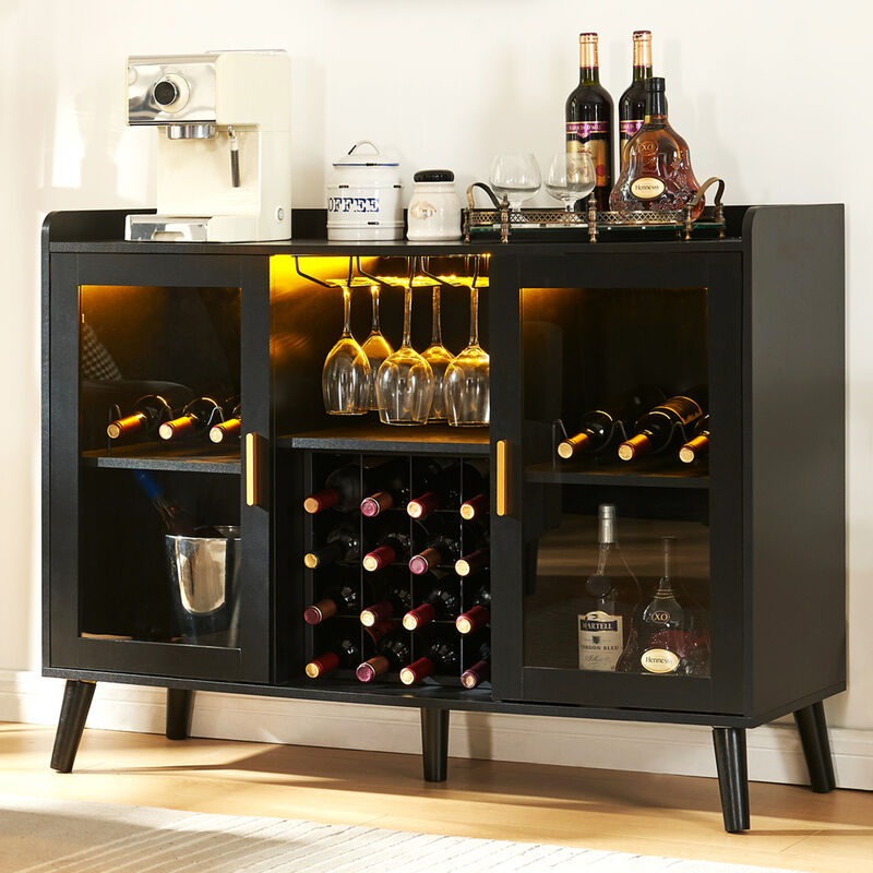 Merax Mordern Wine Bar Cabinet Kitchen Buffet Sideboard
