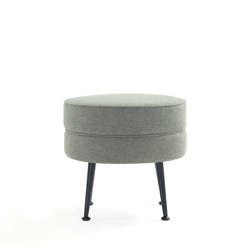 Bailey Green and Black Ottoman