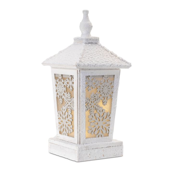 LED Holiday Lantern – Winter Scene Lighted Decor for Christmas Tabletop, Fireplace Mantel, or Window Display