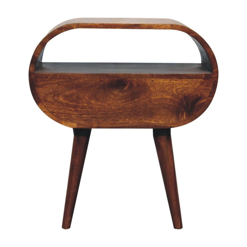 Artisan Furniture Large Chestnut Circular Open Bedside