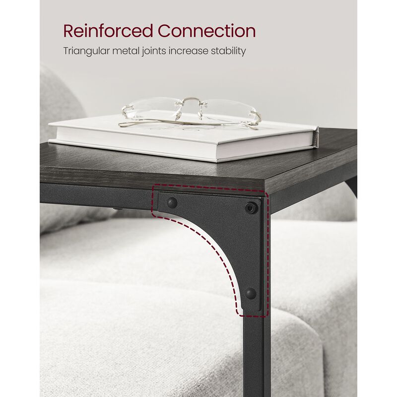 C-Shaped End Table Modern and Space-Saving Design for Easy Access (Set of 2)