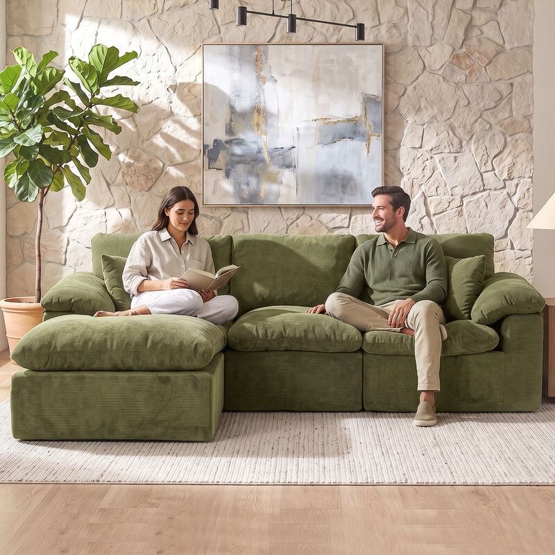Vubdar L Shape Cloud Couch image number 1